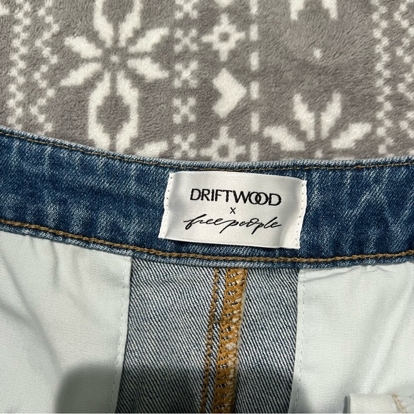 NEW Free People x Driftwood Embroidered Denim Maxi Skirt Size 29 - Picture 6 of 14